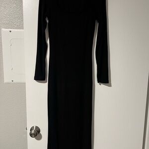 Shaper Chic Black Maxi Dress with Built-in shape wear